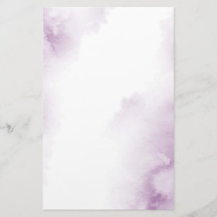 Soft Plum Mauve Watercolor Abstract Frame Stationery