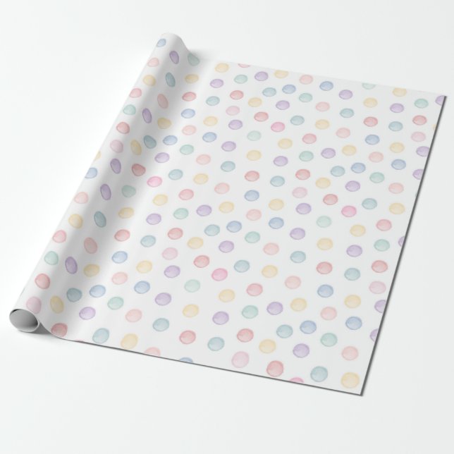 Soft Polka Dots - Any Occasion Wrapping Paper (Unrolled)