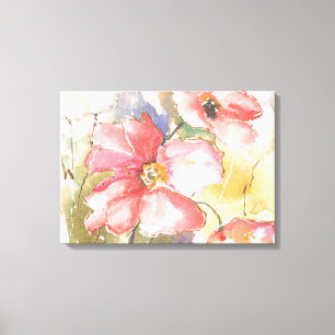 Soft Poppies I Canvas Print