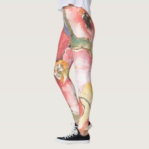 Soft Poppies I Leggings