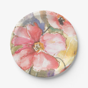Soft Poppies I Paper Plate