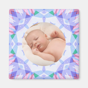 Soft Pretty Pastels Custom Christmas Photo Picture Magnet