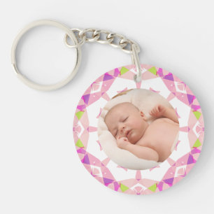 Soft Pretty Pastels Custom Photo Mother’s Day Mum Keychain