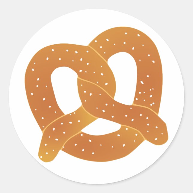 Soft Pretzel Classic Round Sticker (Front)
