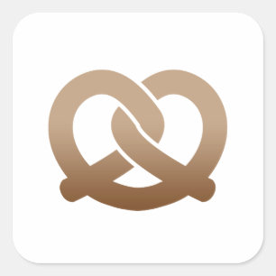 soft pretzel square sticker