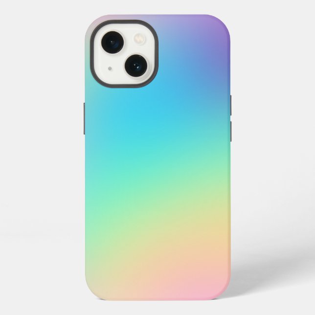 Soft Prismatic Pastel Gradient iPhone Case (Back)