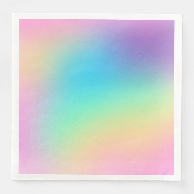 Soft Prismatic Pastel Gradient Napkin (Front)