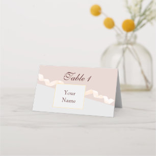 Soft purple and grey effects with ribbon place c place card