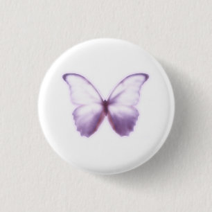 Soft Purple Butterfly Button