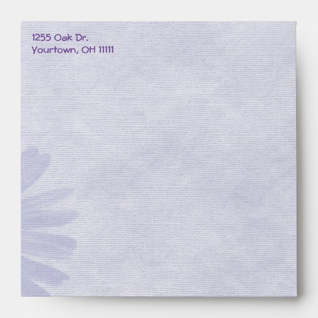 Soft Purple Daisy Envelope (Front)
