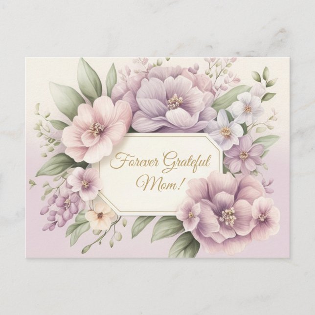 Soft Purple Floral Mother's Day Card (Front)