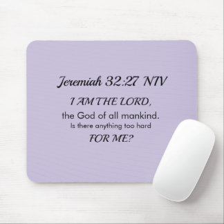 Soft Purple Inspirational Bible Verse Power of God Mouse Pad