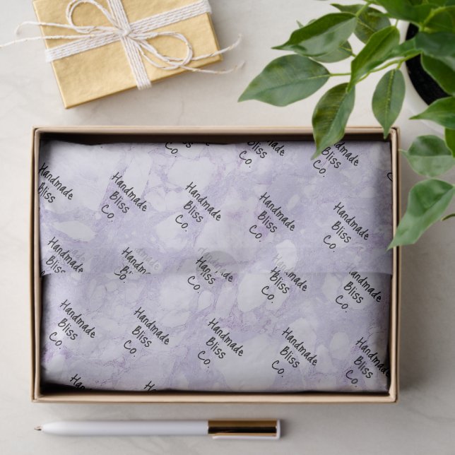Soft Purple Marble Drip Tissue Paper (Gift)
