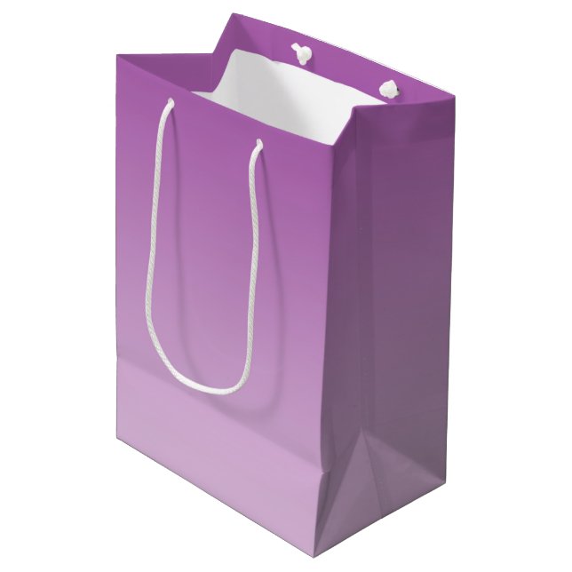 Soft Purple Ombre Medium Gift Bag (Front Angled)
