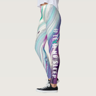 Soft Purple & Pink Swirl Print Leggings