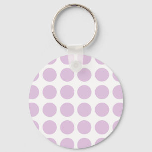 Soft Purple Polka Dots Keychain