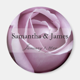 Soft Purple Rose Personal Wedding Magnet