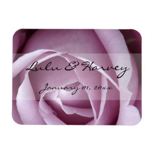Soft Purple Rose Personal Wedding Magnet