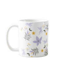 Soft Purple & Yellow Floral Mug