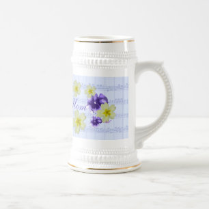 Soft Purple & Yellow Flowers Sheet Music Mom Mug