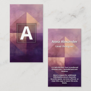 Soft Quadrant Minimal Design Business Card