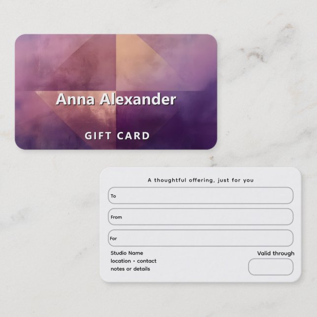 Soft Quadrant | Minimal Design Business Card (Front/Back)