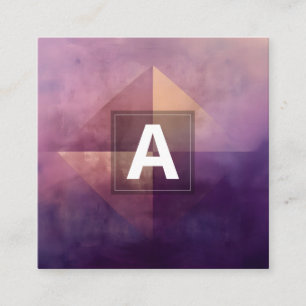 Soft Quadrant Minimal Design Square Business Card