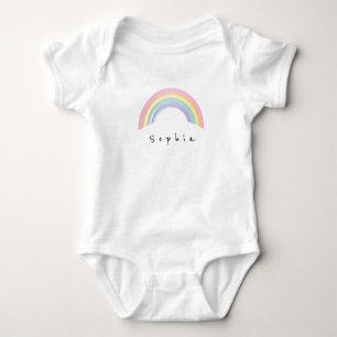 Soft rainbow baby shower bodysuit