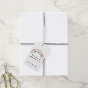 Soft rainbow Baby Shower "Thank you" Gift Tags