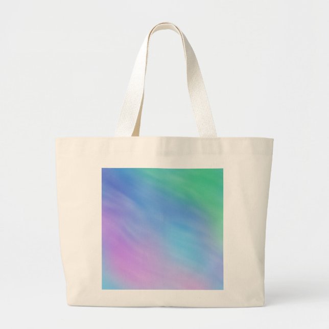 Soft Rainbow Coloured Sky Large Tote Bag (Front)