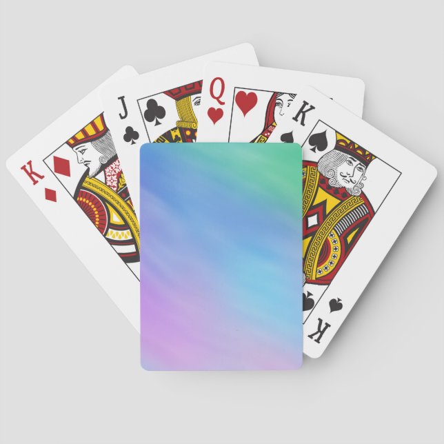 Soft Rainbow Coloured Sky Playing Cards (Back)
