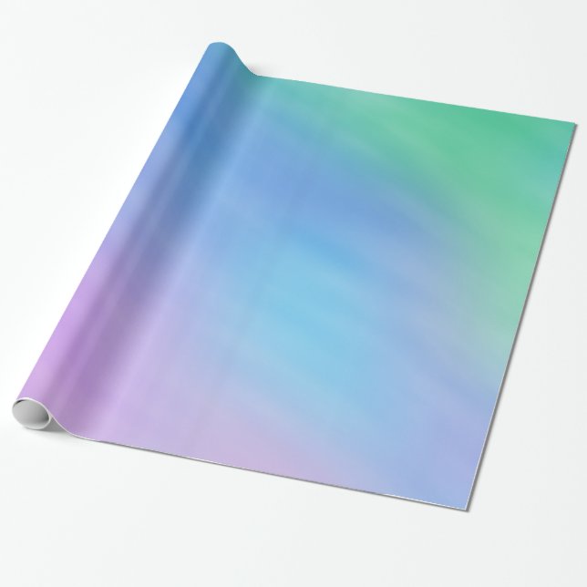 Soft Rainbow Coloured Sky Wrapping Paper (Unrolled)