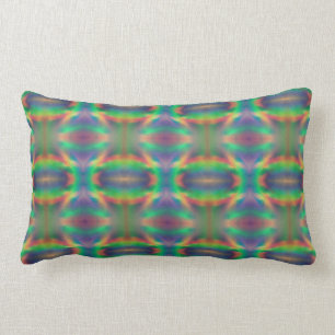 Soft Rainbow Lights Bands Abstract Design Lumbar Pillow