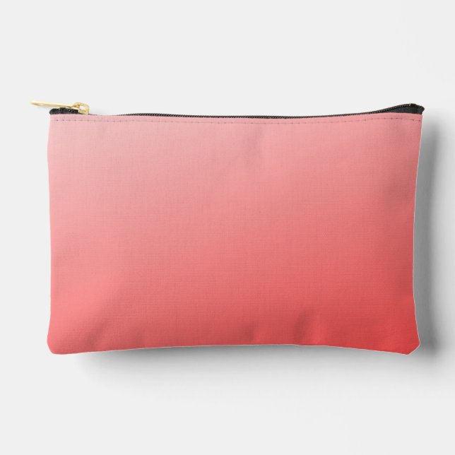 Soft Red Pink Gradient Background Minimal Abstract Accessory Pouch (Front)