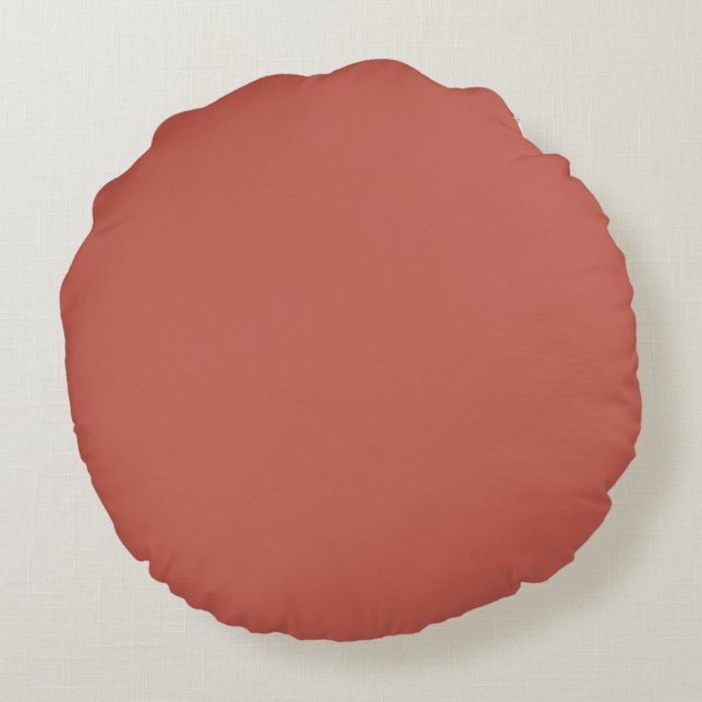 Soft Red Round Pillow (Back)