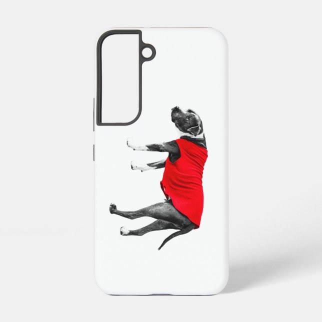 Soft Red, Steady Screen Samsung Galaxy S22 Case (Back)