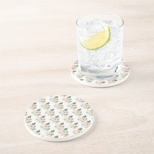 Soft Retro Floral Arrangement  Coaster (Side)
