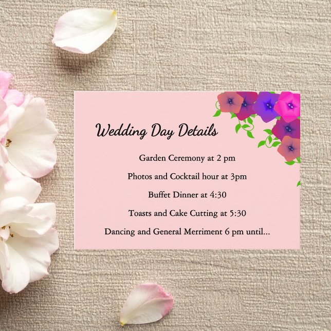 Soft Romantic Pink Petunia Enclosure Card (Creator Uploaded)