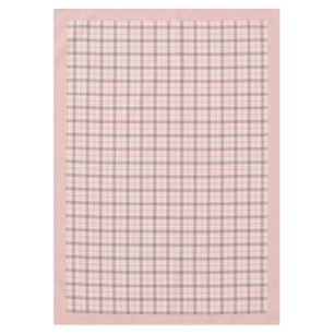 Soft Rose Gold Chequered Tablecloth Decor