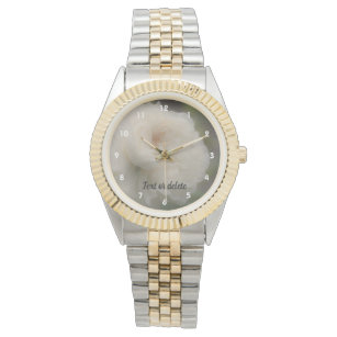 Soft Rose In Bloom Personalized Watch