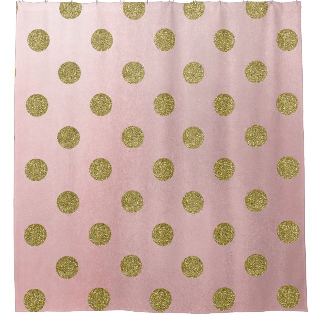 Soft Rose Pink Gold Glitter Glam Polka Dots Cute (Front)