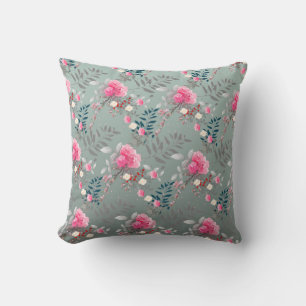 Soft rose throw pillow