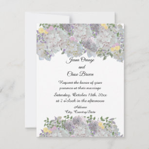 Soft Rustic Garden Flowers Faire-part de mariage
