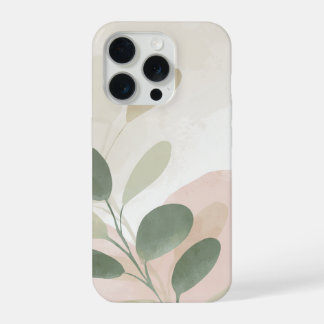 Soft Sage Botanical Minimal Abstract  Calm Neutral iPhone 15 Pro Case