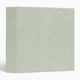 Soft Sage Green Linen Fabric Texture Blank Binder