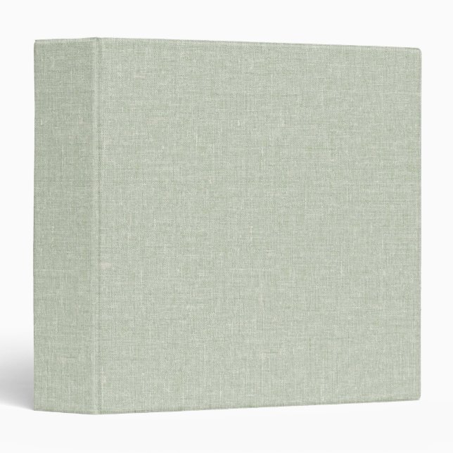 Soft Sage Green Linen Fabric Texture Blank Binder (Front/Spine)