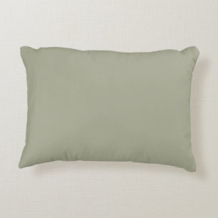 Soft Sage Pastel Green Solid Colour - Olive Sprig Accent Pillow