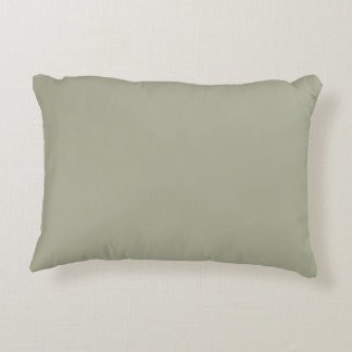 Soft Sage Pastel Green Solid Colour - Olive Sprig Accent Pillow