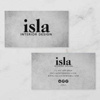 Soft Sage Texture Interior Designer Business Card