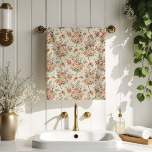Soft Sage Towels Shabby Chic Floral Bath Charm
